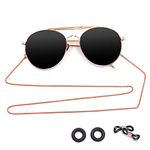 Kalevel Eyeglass Chain Stainless Steel Eyeglass Holder Sunglasses Strap Eyewear Retainer Glasses Necklace Chain for Women Girls (Rose Gold)