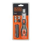 BLACK+DECKER Phillips BDHT68127 Steel Multi-Bit Ratcheting SD - SL3SL5SL6Ph0Ph12xPh2PZ1PZ2PZ3 (24 cm) Set of 10 Pieces