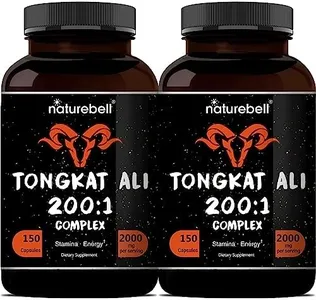 Tongkat Ali 200:1 (Longjack) Extract for Men, 2000mg Per Serving, Indonesia Origin, Eurycoma Longifolia | with Panax Ginseng for Energy, Stamina, & Male Health Support (150 Count (Pack of 2))