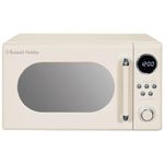 Russell Hobbs RHM2044C Retro 20 Litre Cream Digital Microwave, 800W, Mirror Finish, 8 Auto Cook Settings, 5 Power Levels