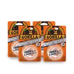 Gorilla Tough & Clear Double Sided Mounting Tape, 1 Inch x 60 Inches, Clear, (Pack of 4)