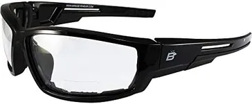 Birdz Eyewear Swoop Anti-Fog Padded Motorcycle Sunglasses Black Frame Smoke Lens (Clear)