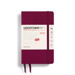LEUCHTTURM1917 - Daily Planner, Hardcover, Pocket (A6) 2025, Port Red, English