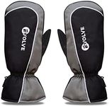 Evolve Winter Golf Gloves Ultra Warm Hipora Membrane With Thermal Inner | Water resistant Windproof Mittens Ideal For Golf/Walking Mitts | Best gloves on Amazon (Grey)