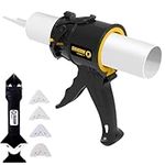 SILIGUN Compact Dripless Caulk Gun with Caulking Tools – 10 Oz Caulk Gun with No Rod – 12:1 Push Ratio Dripless Caulking Gun for Silicone, Latex, Sealant – Hand Caulking Guns for DIY Use