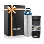 Contigo Premium Luxury Gift Box for All Occasions l Byron Travel Mug 470 ml & Ashland Chill Bottle 590 ml