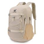 SKYSPER Hiking Backpack 25L Lightweight Travel Backpack Hiking Day Pack for Men Women, Beige, One Size, Travel Backpacks