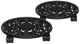 Esschert Design Plant Trolley - Cast Iron Round (Pack of 2)