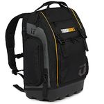 ToughBuilt - Tool Bag and Backpack, Fits 13" -17" Laptops, Large Front Flap Provides Easy Access to all Tools, Rugged Off-Road Base, Open and Covered Internal Pockets - TB-66C, Black, Classic