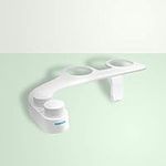 Omigo Element+ Dual Temp Bidet Attachment Non-Electric Thin Modern Design, Dedicated Rear and Front Self-Cleaning Nozzles with Intuitive Pressure Control