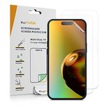 kwmobile Screen Protectors Compatible with iPhone 15 Plus Screen Protector - 3X Ultra-Clear Transparent Phone Films