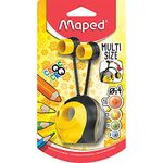 Maped 4 Hole Bee Pencil Sharpener, 17810, Yellow