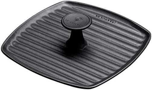 Le Creuset Enameled Cast Iron Panini Press, 9", Licorice