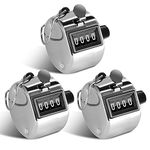 moinkerin 3 Pieces Hand Tally Counter Clicker Counter Digital Counter for Sport, Coach, School Event, Golf