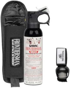 SABRE Frontiersman MAX Bear Spray Kit – 7.9 oz Bear & Mountain Lion Deterrent, Belt Holster, Bell, 40 ft Range, 2% Capsaicinoids, Glow Safety, Eco-Friendly, Hiking, Camping