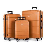 LUGG Travel Suitcase Set - Jetset 3-Piece Hard Shell Luggage, 20" 25" 28" Strong & Lightweight with Secure TSA Lock, Smooth 360° Wheels, Internal Pockets - Airline Approved