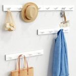 Forbena White Coat Hooks Wall Mount