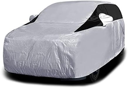 Titan Lightweight Poly 210T Car Cover for Large SUV 207-212" Waterproof, UV Protection, Scratch Resistant, Driver-Side Zippered Opening. Fits Escalade, Sequoia, Yukon and More.