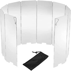 SEADESKY 10 Plaques Pare-Vent Pliable en Aluminium Pare-Brise pour Rechaud de Camping Plein Air Pare-Brise pour Cuisinière à Gaz