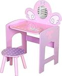 Danawares Unicorn Pink Vanity Dressing Table and Stool Set with Mirror