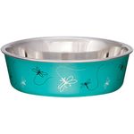 Loving Pets Dragonfly Bella Bowl for Dogs, Medium, 1-Quart, Turquoise