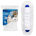 60cm Large Flat Mop Head Refill Only, Industrial Mop Floor Duster, 60cm x 23cm Absorbent Cotton Floor Mop Pad, Dust Mop Floor Sweeper for Warehouse, Hotel, and Home Cleaning