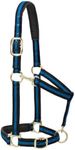 Weaver Leather 1" Small Horse/Weanling Draft Padded Chin & Throat Snap Halter, Blue, Adjustable