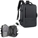 SPAHER Black Laptop Backpack for School Travel Backpack Cabin Bag 45x36x20 New Easyjet 17 Inch Anti-Theft Hand Luggage Backpack Hand Cabin Luggage Approved Carry On Bag Holdall Rucksack Flight Bag