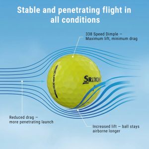 Srixon AD333 Golf Balls, Yellow – 11-Pack