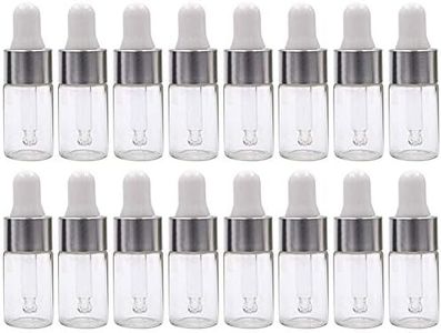 ConStore 50pcs Clear Glass Dropper Bottles Mini Essential Oil Vials with Glass Eye Dropper Empty Cosmetic Lotion Sample Bottles Refillable DIY Cosmetic Container Liquid Perfume (3ml)