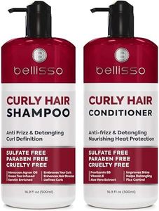 Curly Hair Shampoo and Conditioner Set - For Defining Wavy, Permed, Frizzy, Fine and Black Curls - Moisturizing, Sulfate Free Formula for Women and Men - Products are Safe for Color Treated Locks