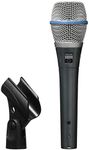 Shure BETA 87C Cardioid Condenser Microphone for Handheld Vocal Applications, Grey