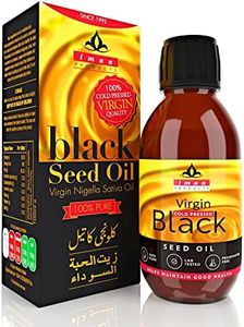 Black Seed Oil 100ml - 6X% TQ - MAX Strength - Virgin Cold Pressed Nigella Sativa Seed Pure Virgin Unrefined Natural Blessed Cumin Seeds - Immune System Booster Supplement -