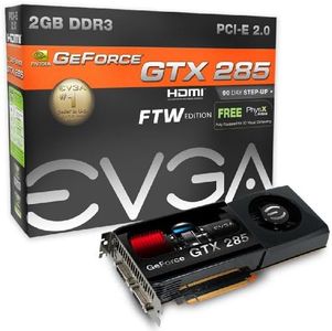 EVGA 02G-P3-1187-AR GeForce GTX285 FTW Edition 2048 MB DDR3 PCI-Express 2.0 Graphics Card