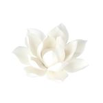 Leadigol White Lotus Incense Holder,3.9 Inch Ceramic White Lotus Incense Burner,Ceramic Flowers Stick Incense Burner Holder,for Home Decor