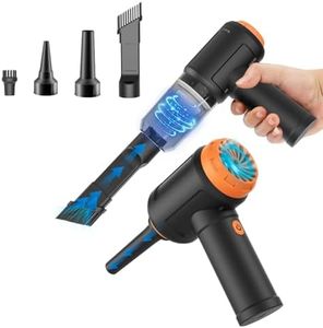Meudeen Air Duster - Computer Vacuum Cleaner - for Keyboard Cleaning- Cordless Canned Air- Powerful - Energy-Efficient (Black)