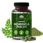 SAPTAMVEDA Organic Moringa Tablets, Drumstick Leaf Tablets 120 Tablets, 500mg each | 100% Organic