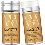 Hair Wax Stick, 2PCS - Wax Stick For Hair Wigs Hair Slick Stick For Hair Fly Away & Edge Frizz, Easy to Absorb & No White Chips & No-Greasy 2.7 Oz.(Pack of 2)