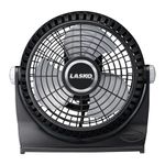 Lasko 507 Small Desk Fan with10-Inch Pivoting Head, Portable Electric Plug-In Table Fan Creates a Quiet Personal Cooling Breeze, Ideal for Travel, Bedroom, Dorm, and Office – Black