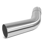 DNA MOTORING ZTL-PP-25-45-SS 45 Degree DIY Custom Mandrel Exhaust Tubing, 2.5" OD, Stainless Steel,Universal Fit,Polished Finish