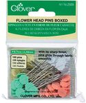 Clover Flower Head Pins Boxed, 100 Per Pack