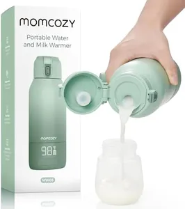 Momcozy Portable Milk Warmer for Travel – Dual Heating Modes for Breast Milk & Water, Portable Bottle Warmer with Fast Heating & Long Battery Life, 17 Ounces Large Capacity to Meet Your All-Day Needs