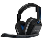 ASTRO Gaming A20 Wireless Gaming Headset, ASTRO Audio, Dolby ATMOS for PC, 15 h Battery Life, Damage Resistant, 5.8 GHz Wireless for PS5, PS4, PC, Mac, Switch - Black/Blue