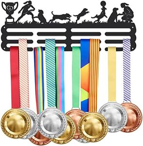 SUPERDANT Cane Fidget Spinner Medaglia Hanger Display per addestratore di Cani Femmina Medaglia Display Rack Ferro Ganci a Parete per 60 + medaglie Titolare premi Nastro Titolare Display Wall Hanging