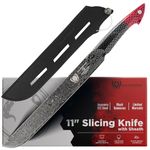 Dalstrong Slicing Brisket Knife - 11 inch - Japanese V12 Ultra™ Steel - Black Damascus - Resin Handle - Sheath - Scorpion Series Butcher Knife - Carving Knife - Slicer Boning Knife for Meat Cutting