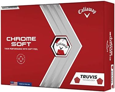 Callaway Golf 2022 Chrome Soft Golf Balls, White/Red Truvis