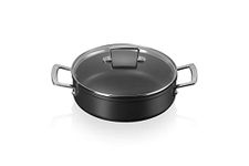 Le Creuset Toughened Non-Stick 30cm Sauteuse, 51113300010500, Black