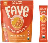 FAVE USDA Organic Tangy Orange Drink Mix, 16 Stick Pouch | No Artificial Colors or Flavors, Non-GMO