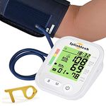 Blood Pressure Monitor Digital Automatic Blood Pressure Machine for Home Use with Large LCD Display - Upper Arm BP Monitor Meter with Cuff & Smart Save Feature (White) Plus Zero Contact Door Opener