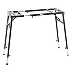 TIGER KYS21-BK Adjustable Platform Keyboard Stand - Flat Top Stand for Keyboards and Mixers - Black